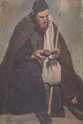 Jean Baptiste Camille  Corot Moine italien assis (mk11) oil painting on canvas